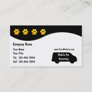 Tarjetas de visita de la preparación del perro