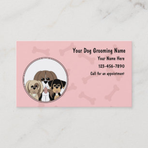 Tarjetas de visita de la preparación del perro