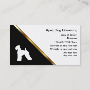 Tarjetas de visita de la preparación del perro