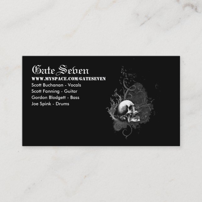 Tarjetas de visita de la puerta siete (Anverso)