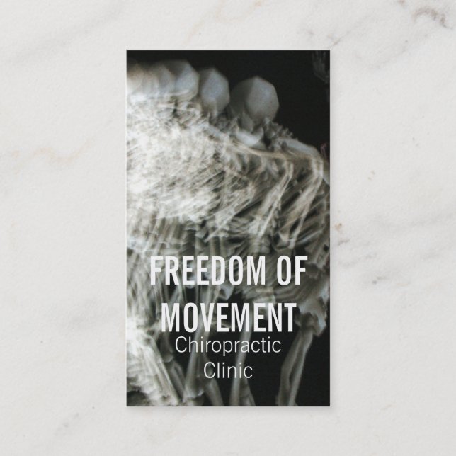 Tarjetas de visita de la quiropráctica (Anverso)