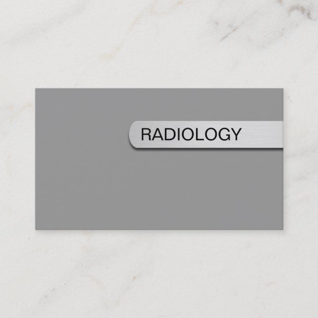 Tarjetas de visita de la radiología (Anverso)