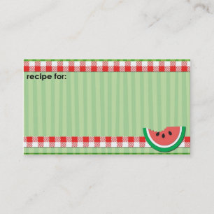 Tarjetas de visita de la receta de picnic de la sa