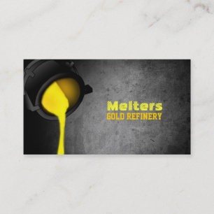 Tarjetas de visita de la refinería del oro