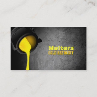 Tarjetas de visita de la refinería del oro