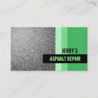 Tarjetas de visita de la reparación del asfalto