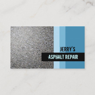 Tarjetas de visita de la reparación del asfalto