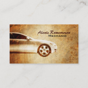 Tarjetas de visita de la reparación del coche