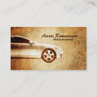 Tarjetas de visita de la reparación del coche