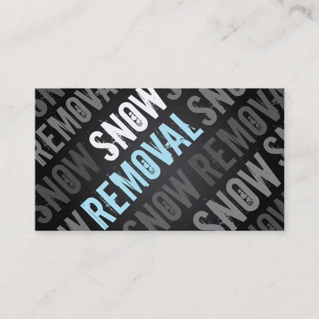 Tarjetas de visita de la retirada de la nieve (Anverso)