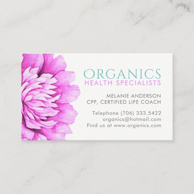 Tarjetas de visita de la salud y de la salud (Anverso)