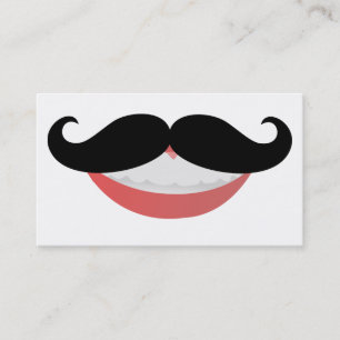 Tarjetas de visita de la sonrisa del bigote