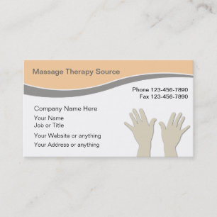 Tarjetas de visita de la terapia del masaje