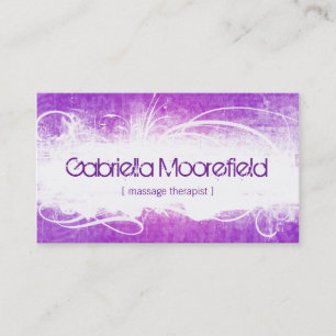 Tarjetas de visita de la terapia del masaje del