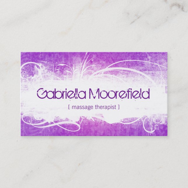 Tarjetas de visita de la terapia del masaje del (Anverso)