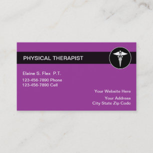 Tarjetas de visita de la terapia física