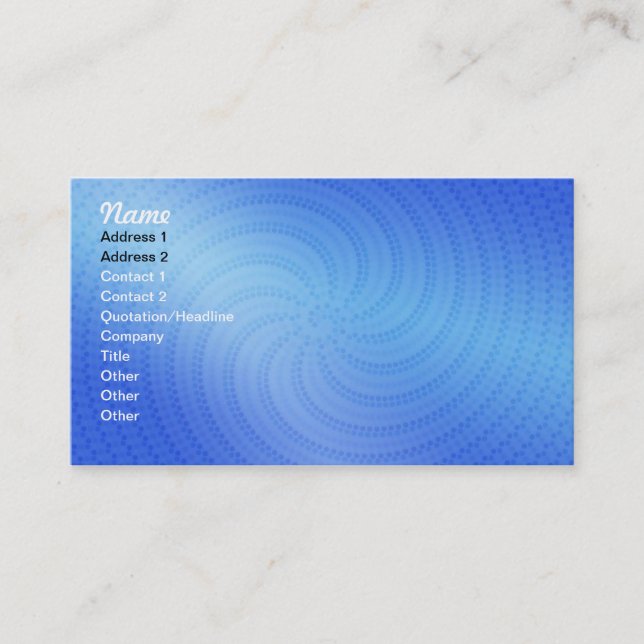 Tarjetas de visita de la terapia física (Anverso)