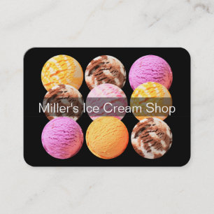 Tarjetas de visita de la tienda de helado
