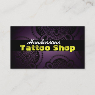 Tarjetas de visita de la tienda del tatuaje
