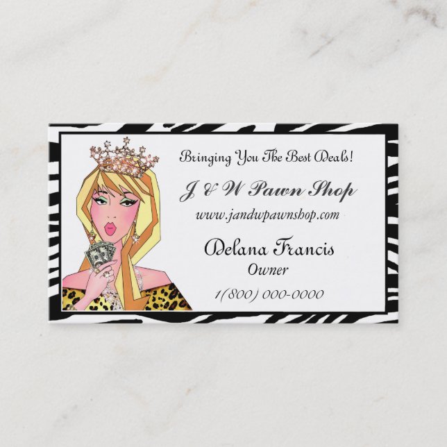 Tarjetas de visita de la tienda peatonal (Anverso)