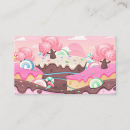 Tarjetas de visita de la tierra del caramelo