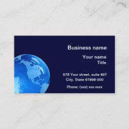 Tarjetas de visita de la tierra del planeta