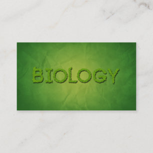 Tarjetas de visita de la tipografía del biólogo 