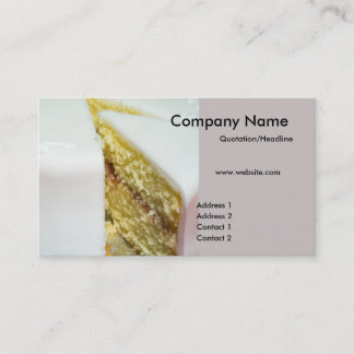 Tarjetas de visita de la torta