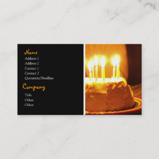 Tarjetas de visita de la torta de cumpleaños