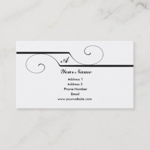 Tarjetas de visita de la voluta del monograma