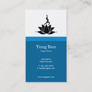 Tarjetas de visita de la yoga