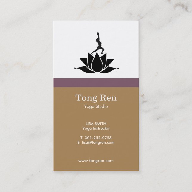 Tarjetas de visita de la yoga (Anverso)
