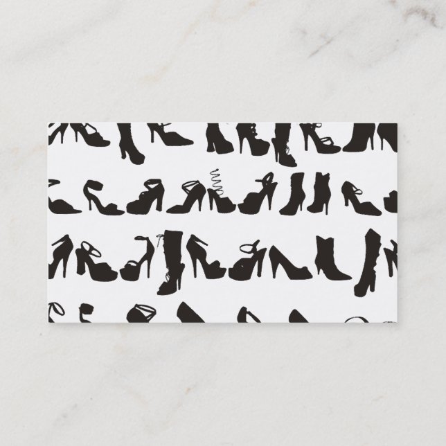 Tarjetas de visita de la zapatería (Reverso)