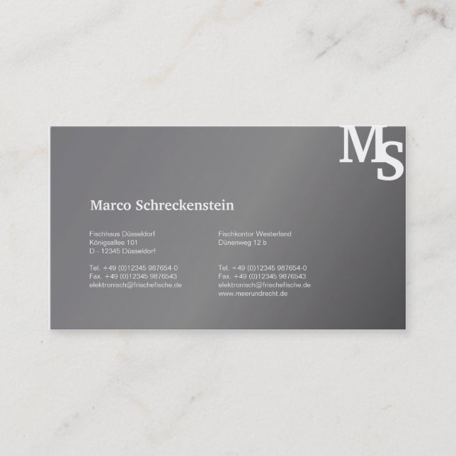 Tarjetas de visita de langosta (Anverso)