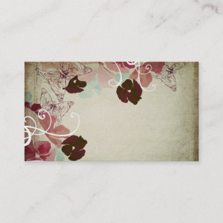 Tarjetas de visita de las amapolas y de las