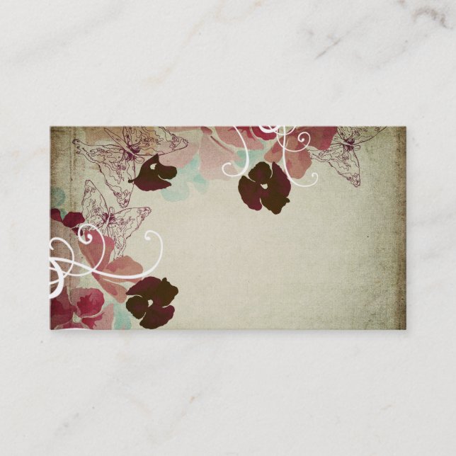 Tarjetas de visita de las amapolas y de las (Anverso)