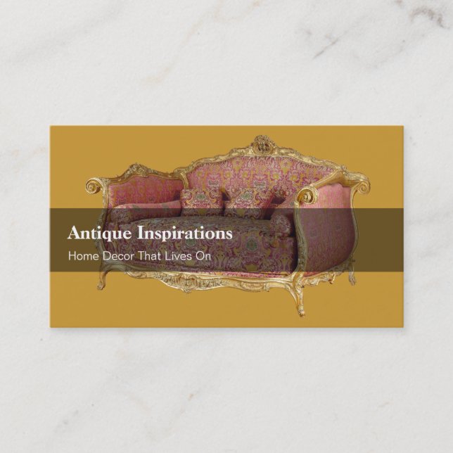 Tarjetas de visita de las antigüedades (Anverso)