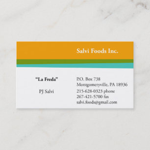 Tarjetas de visita de las comidas de Salvi 3