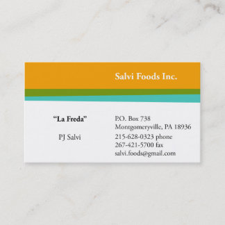 Tarjetas de visita de las comidas de Salvi 3