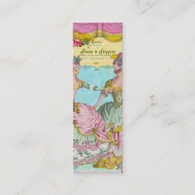 Tarjetas de visita de las galas y del Frippery (Anverso)