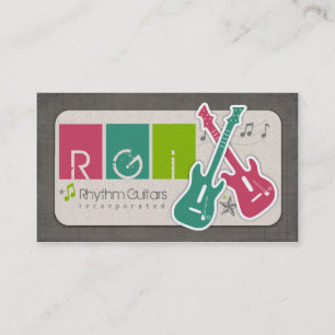 Tarjetas de visita de las guitarras del ritmo
