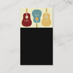 Tarjetas de visita de las guitarras - negro