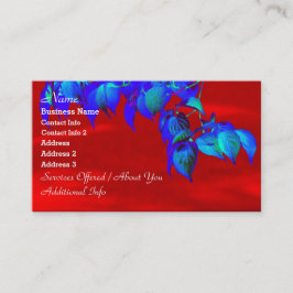 Tarjetas de visita de las hojas azules del cielo r