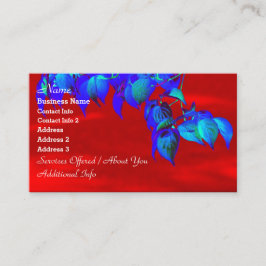 Tarjetas de visita de las hojas azules del cielo r