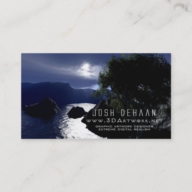 tarjetas de visita de las ilustraciones 3D v1 (Anverso)