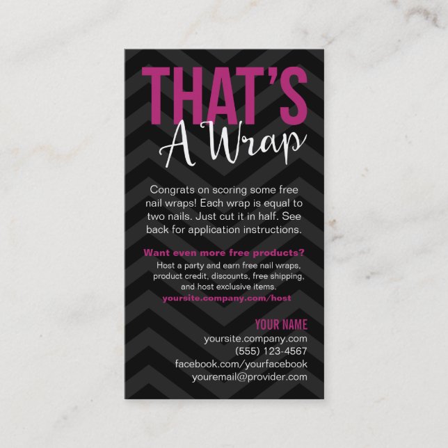 Tarjetas de visita de las instrucciones del uso (Anverso)