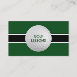 Tarjetas de visita de las lecciones de golf