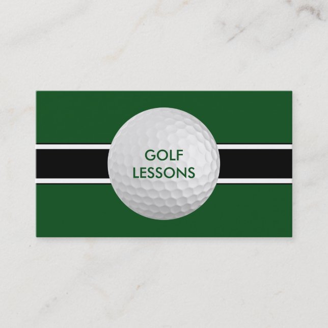 Tarjetas de visita de las lecciones de golf (Anverso)