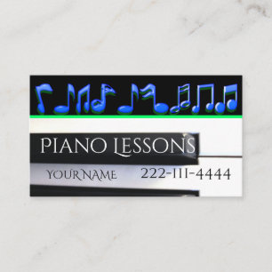 Tarjetas de visita de las lecciones de piano