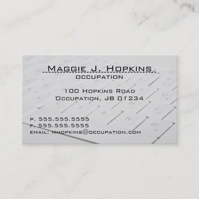 Tarjetas de visita de las llaves de ordenador (Anverso)